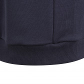 Суитшърт с качулка и преден джоб за момче тъмно сини Adidas 193113 3