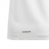Тениска с щампа на сърца и логото на бранда за момиче бяла Adidas 193140 5