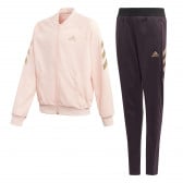 Комплект суитшърт и панталон в розово и синьо за момиче Adidas 193214 