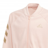 Комплект суитшърт и панталон в розово и синьо за момиче Adidas 193221 8