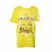 Памучна тениска за момче жълта The Simpsons 193384 