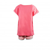 Комплект тениска и къси панталонки за момиче розови Skiny 193433 2