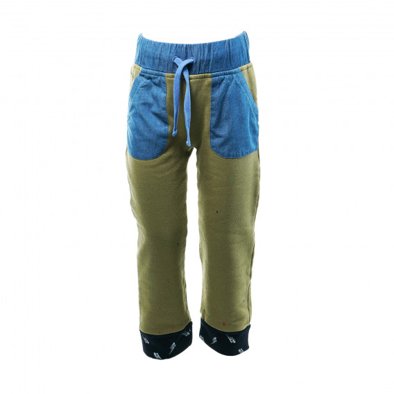 Панталон с цветни пръски и сини джобове за момче COSY REBELS 19381 