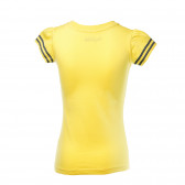 Памучна тениска с принт номер 23 за момиче, жълта COSY REBELS 19415 2