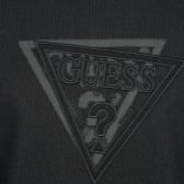 Памучен суитшърт с логото на марката за момче черен Guess 194273 2