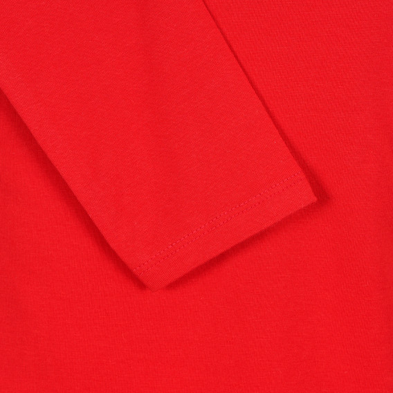 Блуза с дълъг ръкав и надпис на бранда за момиче червена Guess 194290 4