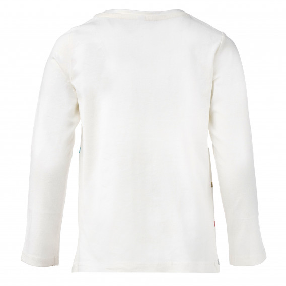 Памучна блуза с надпис, бяла Idexe 194737 4