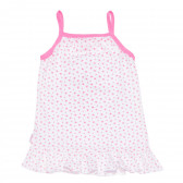 Памучна рокля за бебе с розови акценти, бяла Chicco 194773 2