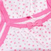 Памучна рокля за бебе с розови акценти, бяла Chicco 194774 3