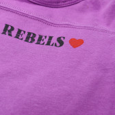 Памучна лилава блуза COSY REBELS с дълъг ръкав за момиче COSY REBELS 19490 3