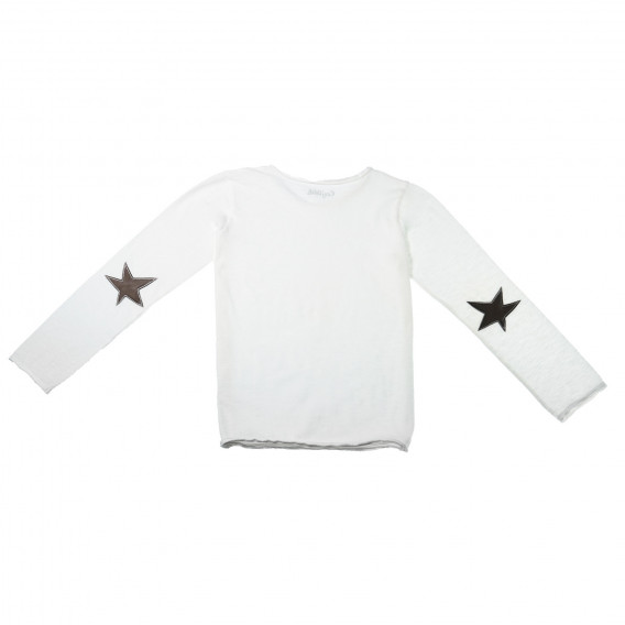 Памучна унисекс блуза с дълъг ръкав и две звездички COSY REBELS 19492 2