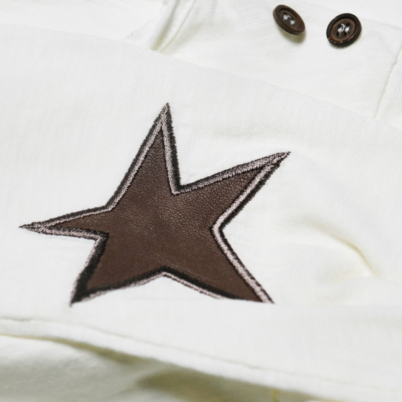 Памучна унисекс блуза с дълъг ръкав и две звездички COSY REBELS 19493 3