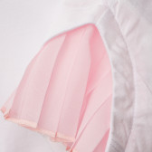 Памучна тениска за бебе момиче в бяло и розово Original Marines 195188 4