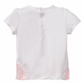 Памучна тениска за бебе момиче в бяло и розово Original Marines 195189 2