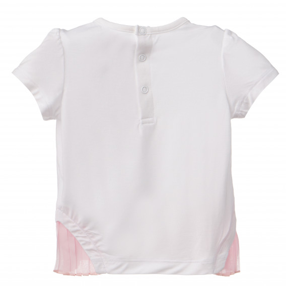 Памучна тениска за бебе момиче в бяло и розово Original Marines 195189 2