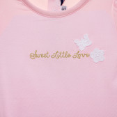 Памучна тениска за бебе момиче в бяло и розово Original Marines 195199 7