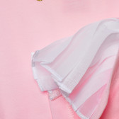 Памучна тениска за бебе момиче в бяло и розово Original Marines 195200 8