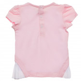 Памучна тениска за бебе момиче в бяло и розово Original Marines 195201 6