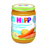 Пюре от сьомга с ранни моркови и картофи, 3-5 месеца, бурканче 190 гр. Hipp 19565 4