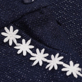 Къс панталон с апликация на цветя за момиче тъмно син Boboli 196424 3