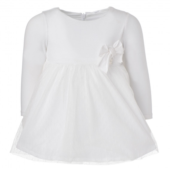 Бяла памучна рокля за бебе Idexe 197011 