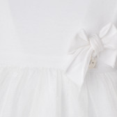 Бяла памучна рокля за бебе Idexe 197013 3