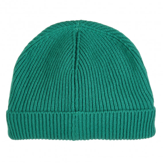 плетена шапка с цветен принт за момче, зелена Benetton 199280 2