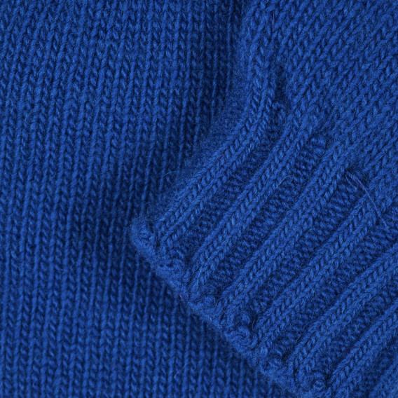 Плетени вълненеи ръкавици за момче сини Benetton 199283 2