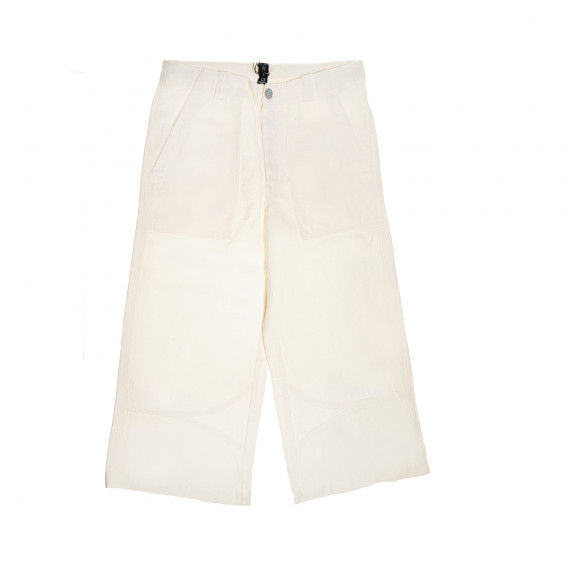 Ленен панталон за момиче бял C.P. Company 199714 