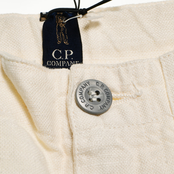 Ленен панталон за момиче бял C.P. Company 199716 3