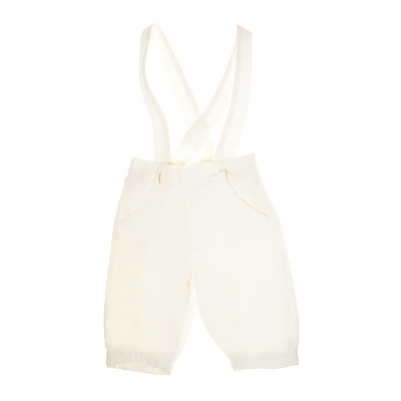 Памучен панталон за бебе бял  199772