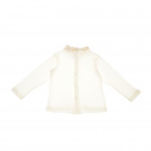 Памучна блуза за бебе за момиче бяла Aletta 199909 