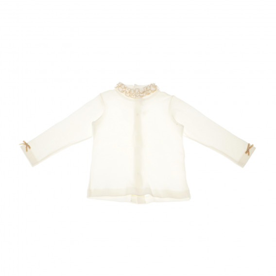 Памучна блуза за бебе за момиче бяла Aletta 199910 2