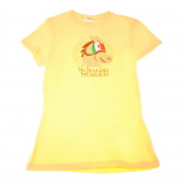 Памучна тениска за момиче оранжева Paul Frank 199917 