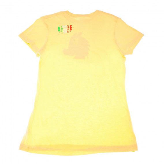 Памучна тениска за момиче оранжева Paul Frank 199918 2