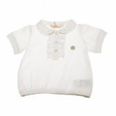 Памучна тениска за бебе за момиче бяла Roberto Cavalli 199940 