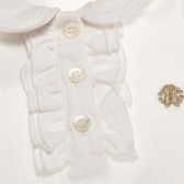 Памучна тениска за бебе за момиче бяла Roberto Cavalli 199942 3
