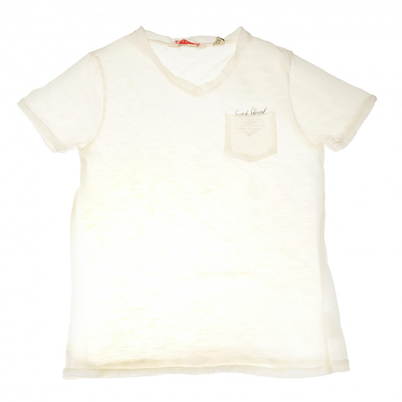 Памучна тениска с щампа за момче бяла Scotch Shrunk 199971 