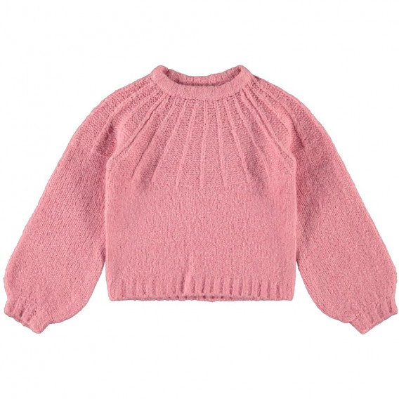 Плетен пуловер, розов Name it 200173 