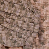 Памучна блуза с дълъг ръкав за бременни,кафява Berenice 201201 3