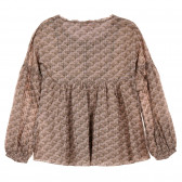 Памучна блуза с дълъг ръкав за бременни,кафява Berenice 201202 4
