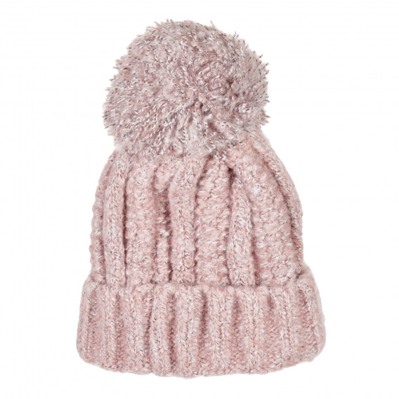 Зимна шапка с помпон за момиче розова Antonio 201272 3