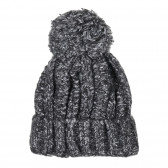 Зимна шапка с помпон сива Antonio 201278 3