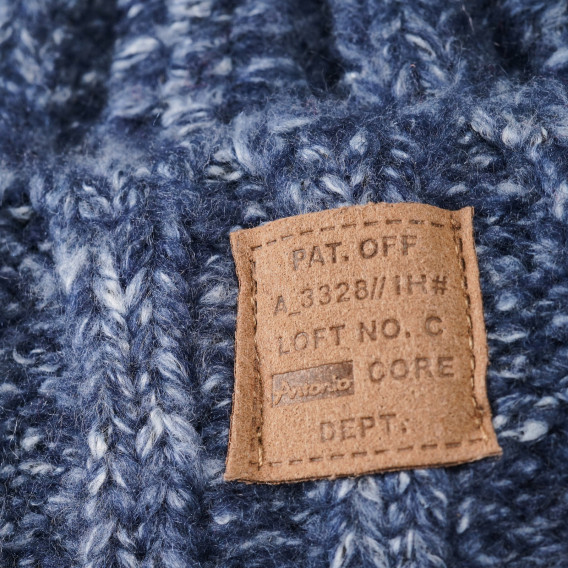 Зимна шапка с помпон синя Antonio 201281 3