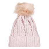 Зимна шапка с помпон за момиче розова Antonio 201292 2