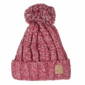 Зимна шапка с помпон за момиче червена Antonio 201364 