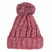 Зимна шапка с помпон за момиче червена Antonio 201365 2