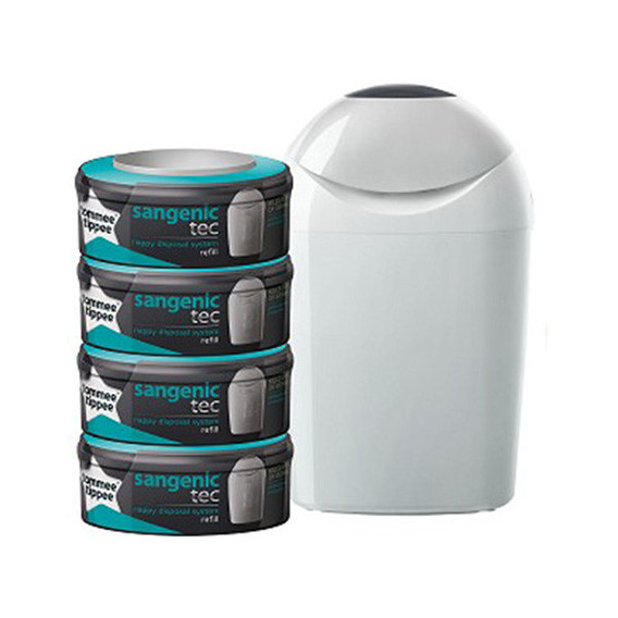Комплект 4 резервни касети + хигиенен кош за пелени Tommee Tippee 20143 1