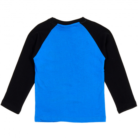 Памучна блуза с дълъг ръкав и принт на Батман за момче синя Cool club 201528 4