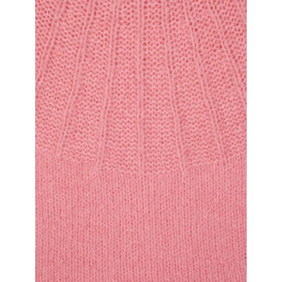 Плетен пуловер, розов Name it 202130 3